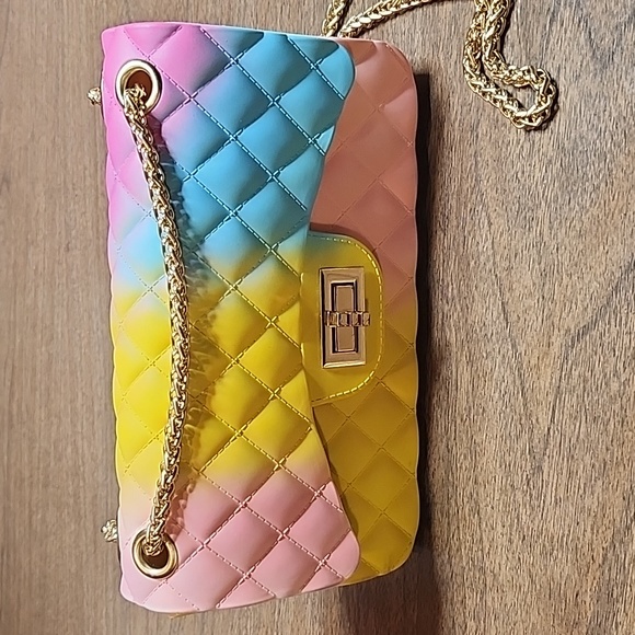 Handbags - Rainbow Quilted PVC Jelly Purse